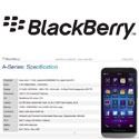 BlackBerry A10 slide leak Internal slide for BlackBerry A10